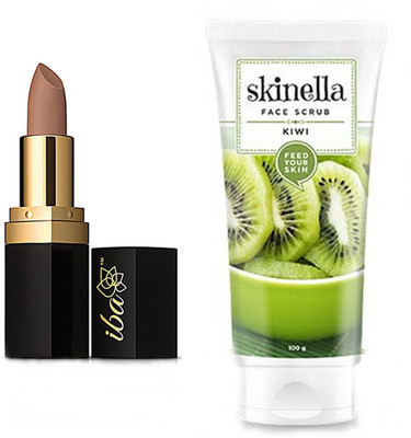 

iba halal Long Stay Matte Lipstick M18 Pure Nude and kiwi face Scrub (100 g)(Set of 2)