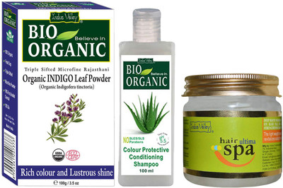 

Indus Valley Organic Indigo Powder with Colour Protection Shampoo and Hair Ultima Spa Combo Pack(Set of 3)