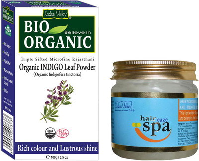 

Indus Valley Organic Indigo Powder with Hair Eaze Spa Combo Pack(Set of 2)