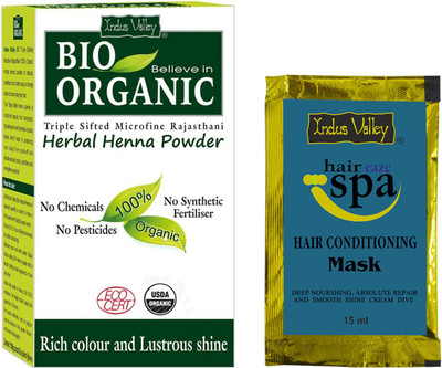 

Indus Valley Herbal Henna Powder with Free Hair Spa Sachet(Set of 2)