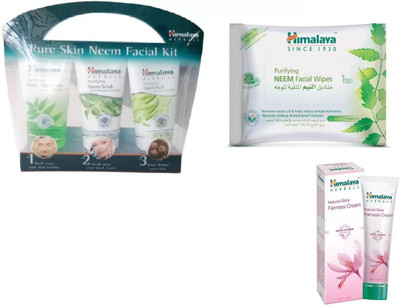 

Himalaya NEEM FACAIL KIT, NEEM FACAIL WIPES, NATURAL GLOWFAIRNESS CREAM(Set of 3)
