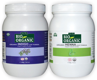 

Indus Valley Pure Organic Indigo Powder and Henna Leaf Powder - Bulk Jar Pack- Combo Kit(Set of 2)