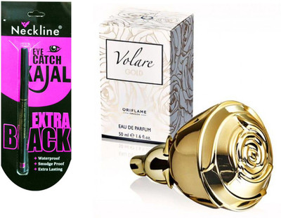 

Oriflame Sweden Gold Eau de Parfum 50ml with neckline waterprof kaja{l set 2}(Set of 2)