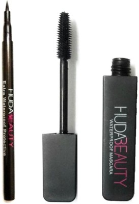 

Huda Beauty Liquid Mattee EYE -MAKE UP PACK WITH EXTRA PROTECTIVE EYE LINER & EYE MASCARA PACK(Set of 2)