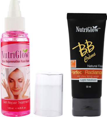 

NutriGlow skin rejuvenation face wash and BB cream(Set of 2)