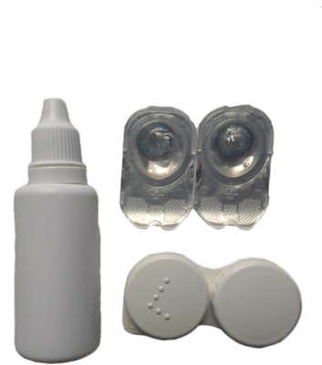 Color Style Sea blue with solution Monthly Contact Lens(0, Sea blue, Pack of 1)