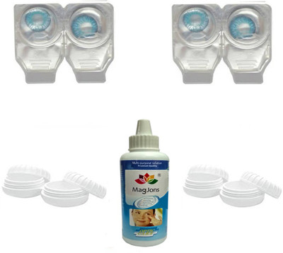 

Magjons 2 pair Combo Aqua Monthly Contact Lens(0, Aqua, Pack of 2)