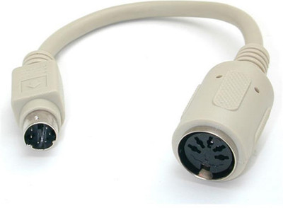

TechGear PC/AT to PS2 Keyboard Adapter Cable - Mini-DIN 6 Male to DIN5 Female Network Cable(Compatible with KEYBOARD, White)