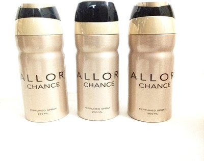 

ARQUS ALLOR CHANCE Perfume Body Spray - For Men & Women(600 ml, Pack of 3)