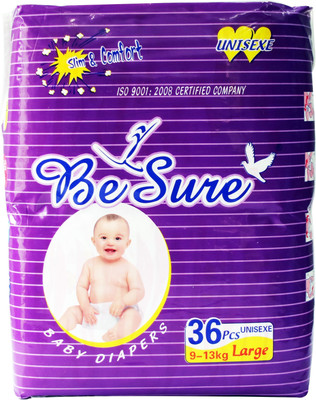 

Besure BABY DIAPERS REGULAR TYPE - 36 PCS - L(36 Pieces)