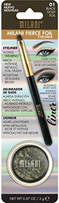 

Milani Fierce Foil Eyeliner, Black Gold Foil, 0.07 Ounce 14.5 g(Black)