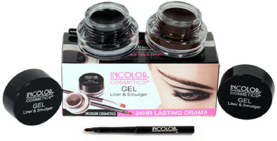 

Incolor 2 In 1 Gel Liner & Smudger, Black & Brown, 5 g(Black, Brown)
