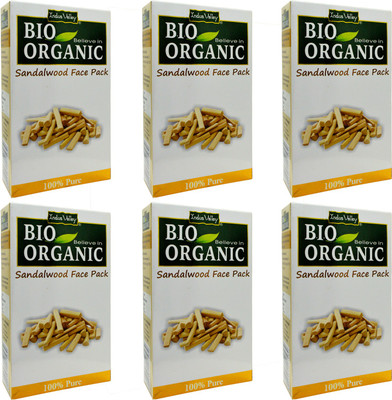 

Indus Valley BIO Organic Sandalwood Face Pack Powder - Pack of 6(600 g)