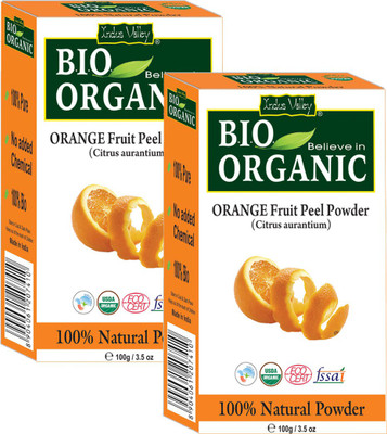 

Indus Valley Pure Natural Bio Organic Orange Peel Powder (Set of 2 - 200g)(200 g)