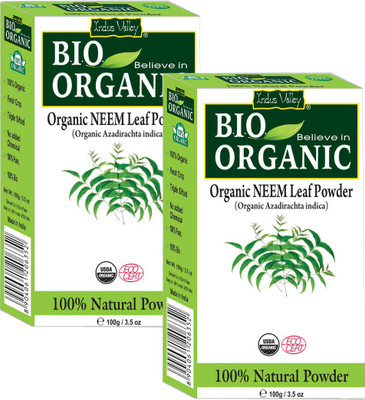 

Indus Valley Pure Natural Bio Organic Neem Powder (Set of 2 - 200g)(200 g)