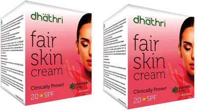 

Dhathri Fair Skin Cream With Clinically Proven 20SPF - 50g - (pack of 2) total 100 g(100 g)