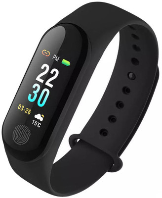 

m s megaslim M3 Band with Heart Rate Pedometer/Sleep Monitoring Functions and Sensor Fitness Band(Black, Pack of 1)