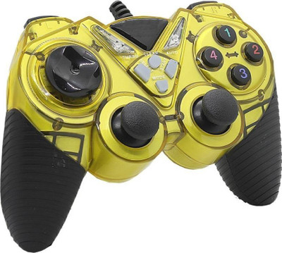 

Deals Destination Double Shock/Vibration Controller Gaming Joystick USB Remote Gamepad(Golden, For PC)