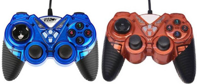 

Deals Destination Combo of Red & Blue Double Shock Controller Gaming Joystick USB Remote Gamepad(Red, Blue, For PC)