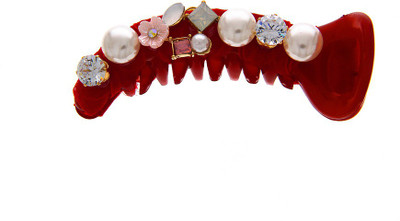 

Anuradha Art Jewellery Party Wear Banana Clip Banana Clip(Red)
