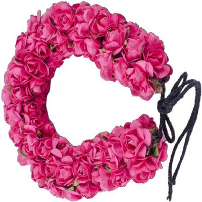 

NERR hair yellow gajra For bun Women And Girls Hair Band(Pink, White)