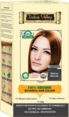 

Indus Valley 100% Organic Botanical Walnut Blonde Eco cert Certified Hair Color(Walnut Blonde)