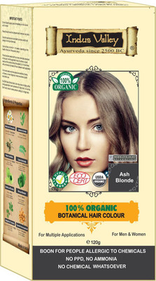 

Indus Valley 100% Organic Botanical Ash Blonde No Ammonia Hair Color(Ash Blonde)