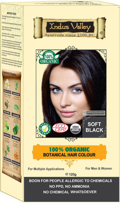 

Indus Valley 100% Organic Botanical Soft Black Chemical free Hair Color(Soft Black)