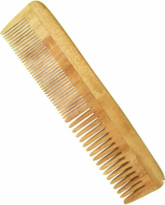 

Herb Essential Handcrafted Neem Wood Comb - Anti Dandruff, Non-Static and Eco-friendly- Great for Scalp and Hair Health (Model - V)