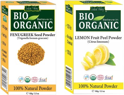 

Indus Valley Organic Fenugreek Powder and Pure Lemon Peel Powder - Set of 2(200 g)