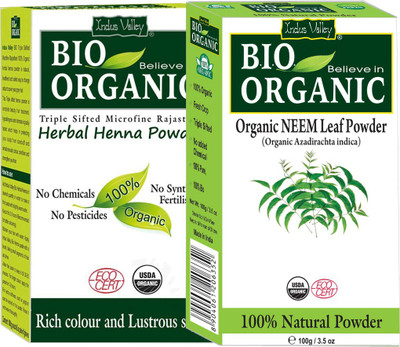 

Indus Valley Natural Neem and Herbal Henna Powder for Hair Conditioning-Set of 2(200 g)