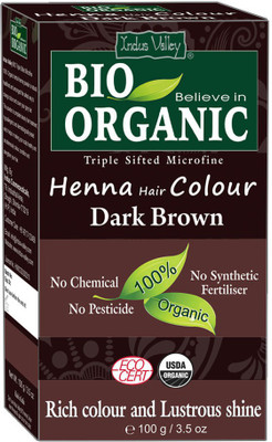 

Indus Valley Bio Organic Dark Brown Chemical Free Henna Hair Color(100 g)