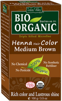 Indus Valley Bio Organic Medium Brown Herbal Henna Hair Color(100 g)