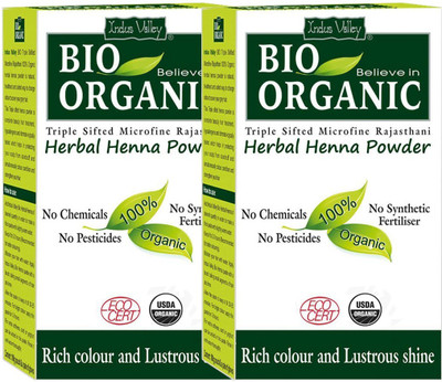 

Indus Valley Pack of 2- Bio Organic Herbal Henna Powder(200 g)