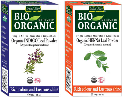 

Indus Valley BIO Organic INDIGO + RED HENNA Hair Coloring Kit(200 g)