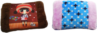 

saioni Extra Soft Super Comfort 2 Pack of Velvet Electric Warm Gel Bag With Auto Cutoff Electric 1 L Hot Water Bag(Multicolor)