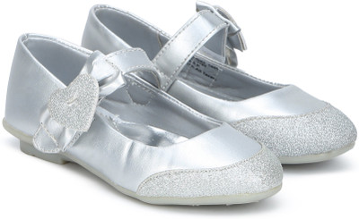 

Bubblegummers Girls Velcro Ballerinas(Silver