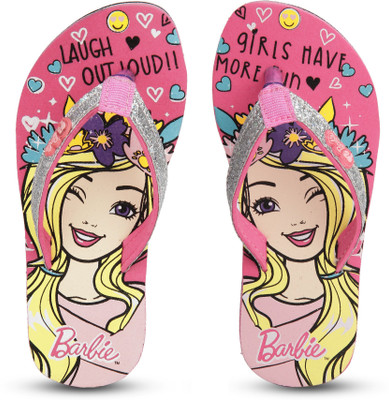 Barbie Girls Slip On Slipper Flip Flop(Pink