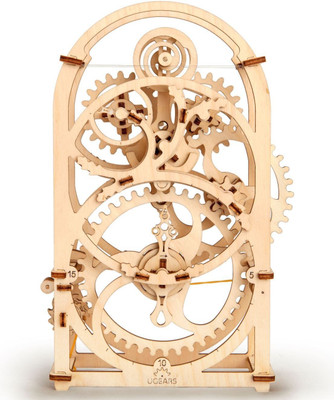 

Ugears 3D mechanical Model Timer for 20 min wooden puzzle for adults, teens and kids Eco Friendly DIY Craft Kit(Beige)