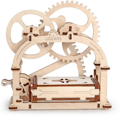 

Ugears 3D Self Propelled Model Mechanical ETUI Box(Beige)