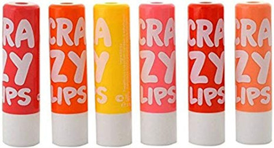 

BB MENOW Crazy 4 Color Lip Balm Pack of 06 (Multicolor) MIX(Pack of: 06, 400 g)