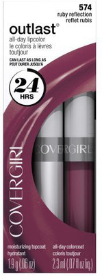 

Cover Girl Outlast All Day Two-Step Lipcolor Ruby Reflection 574, 2.3 Ml(Multicolor)