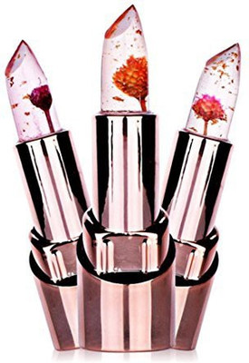 

Hongxin Temperature Change Flower Lipstick,Gold Flower Lipstick 3 Fruit Flavors Temperature Changed Lip Balm Moisturizer Lips Makeup(Gold)