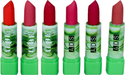 

ADS Aloe extract based multicolor lipstick set of 6(Multicolor)