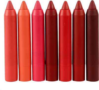 

MELANIA Professional Matte Long Lasting Lipstick Combo ( 7 Piece ) 4 Gm(Blood Red, Maroon, Peach, Pink, Orange, Red, Dark Red)