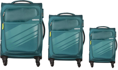 

American Tourister Cabin Suitcase, Suitcase, Check-in Suitcase Combo(Blue)