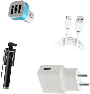 DAKRON Wall Charger Accessory Combo for OnePlus 6(White)