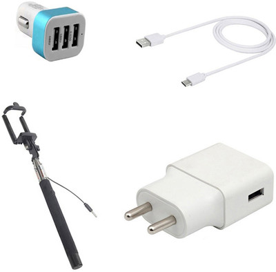 DAKRON Wall Charger Accessory Combo for HOMTOM HT70(White)