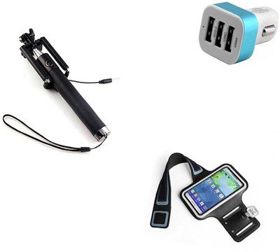 DAKRON Selfie Stick Accessory Combo for Nokia 5.1 Plus (Nokia X5)(Multicolor)