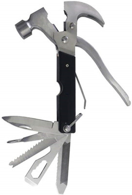 

Awraaq TAC Tool Outdoor Climbing Hammer 18 in 1 Stainless Steel Multi-Function Safety Hammer 18 Multi-utility Knife(Multicolor)